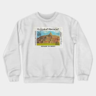 Vintage 1985 Morocco UNESCO Stamp Crewneck Sweatshirt